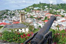 Fort overlooking the capital city of St George's