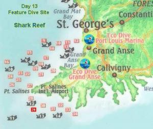 Dive-Site-Map-Grenada-day-13-shark-reef