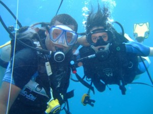 PADI Discover Scuba Diving Instructor Kent with a happy SGUBA diver