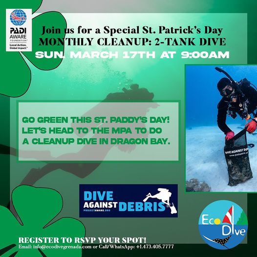 Eco Dive Grenada St Patrick's Day Cleanup Event 2024