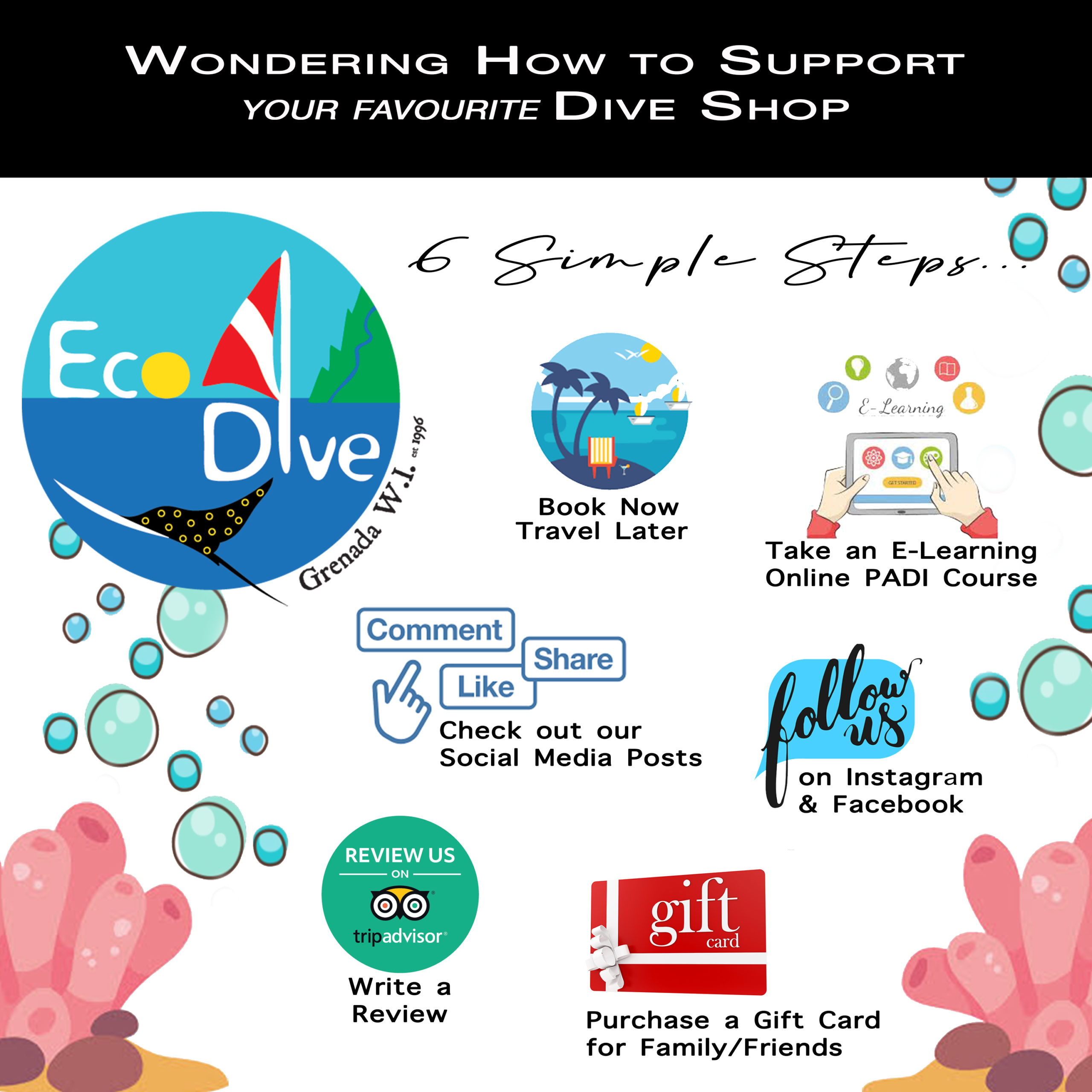 Eco dive in Grenada - how to support your favorite dive shop.