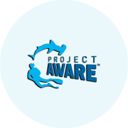 Project Aware logo with scuba dive Grenada edition.